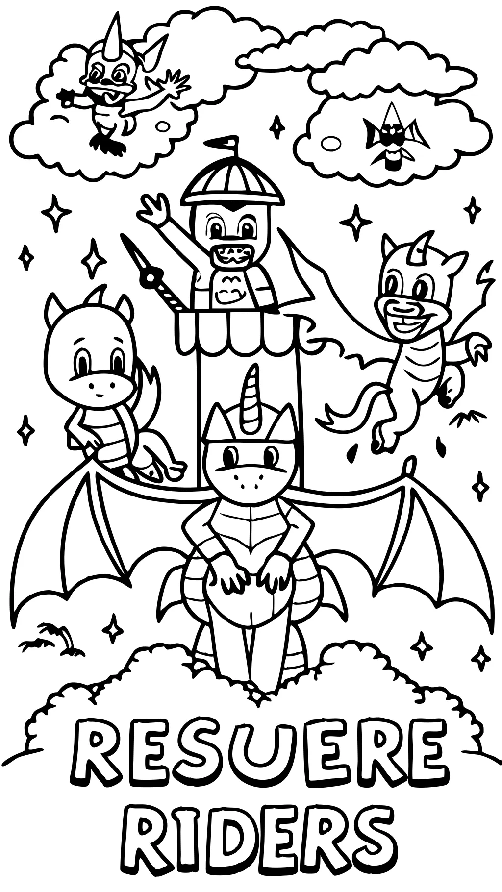 rescue riders coloring pages